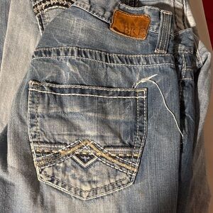 BKE Faded Blue Denim Jeans with Stitch Detail